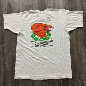 Vintage 90s Cobra Cup Racing Graphic T Shirt Signed Single Stitch